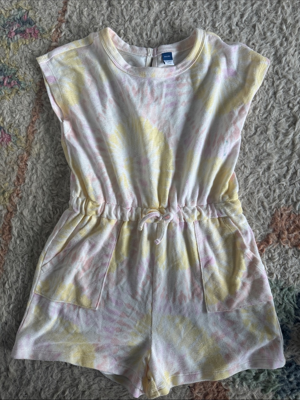 Old Navy Pastel Tie-Dye Romper in Yellow & Pink